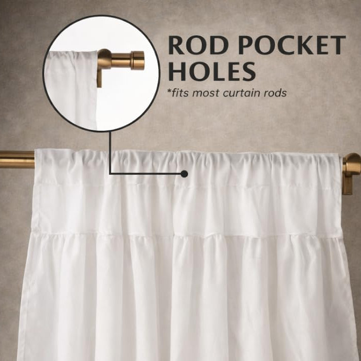 40x84" Set of 2 Pleated Layer Curtains