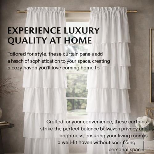 40x84" Set of 2 Pleated Layer Curtains