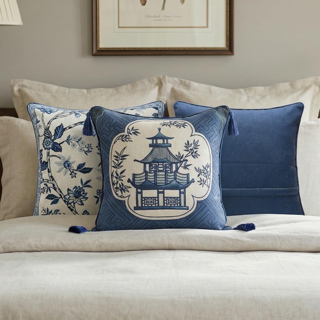 18x18" Vintage Linen Pillow Cover