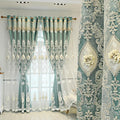 W51xL84" Set of 2 3D Relief Embroidery Curtains
