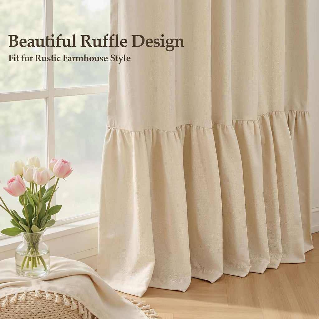 52x84" Set of 2 Double‑Layer Blackout Curtains