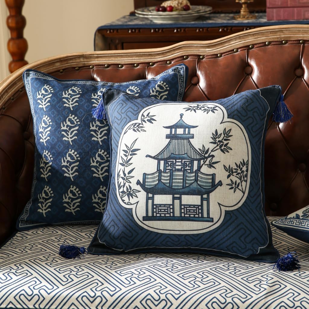 18x18" Vintage Linen Pillow Cover