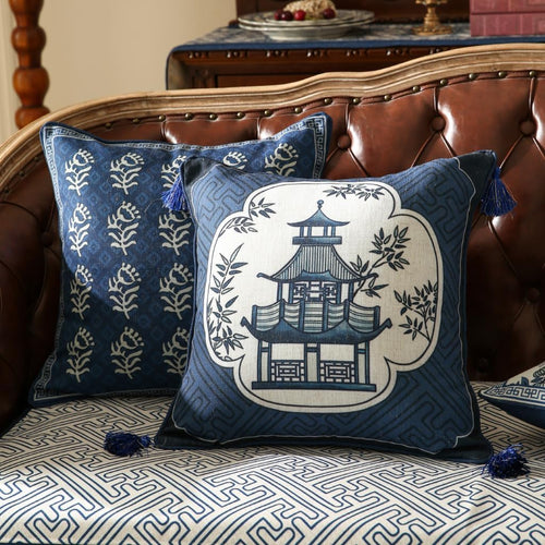 18x18" Vintage Linen Pillow Cover