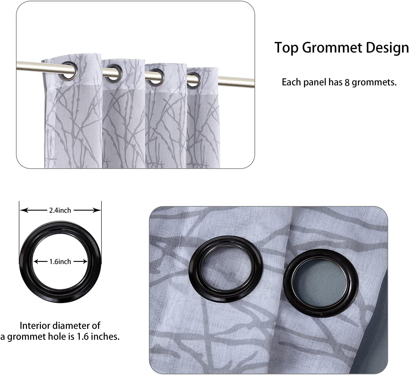 4‑Piece Mix‑and‑Match Curtain Set
