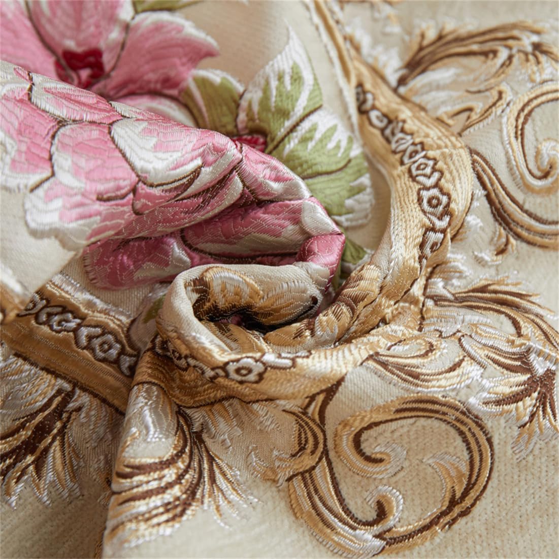 Set of 2 White Chenille Embroidered Pillow Covers