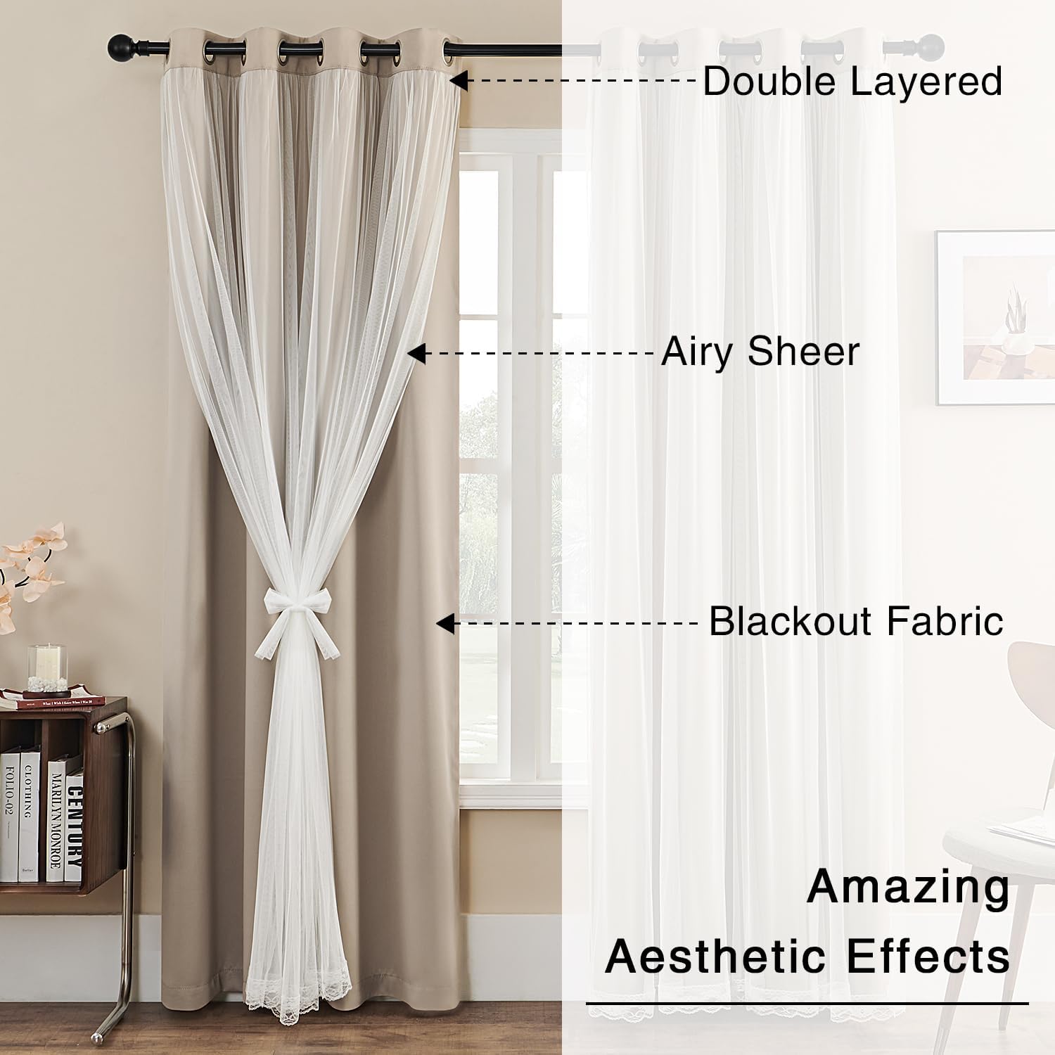 52x63" Set of 2 Blackout Curtain Panels