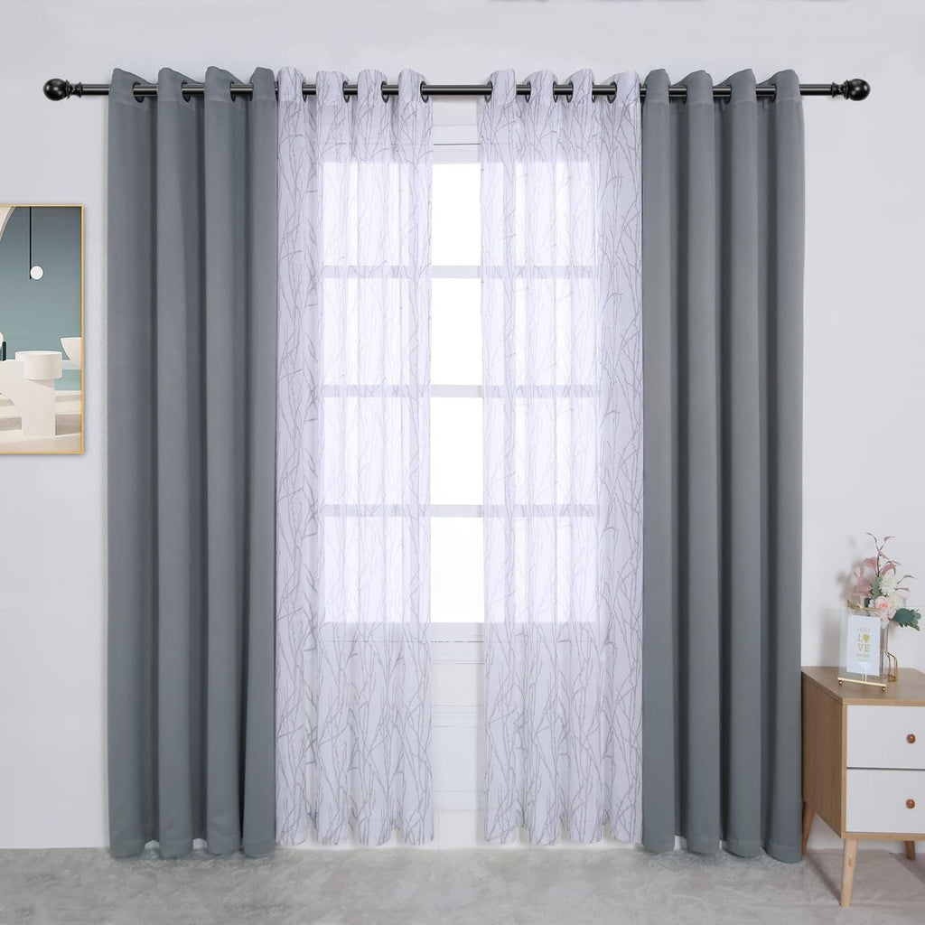 4‑Piece Mix‑and‑Match Curtain Set