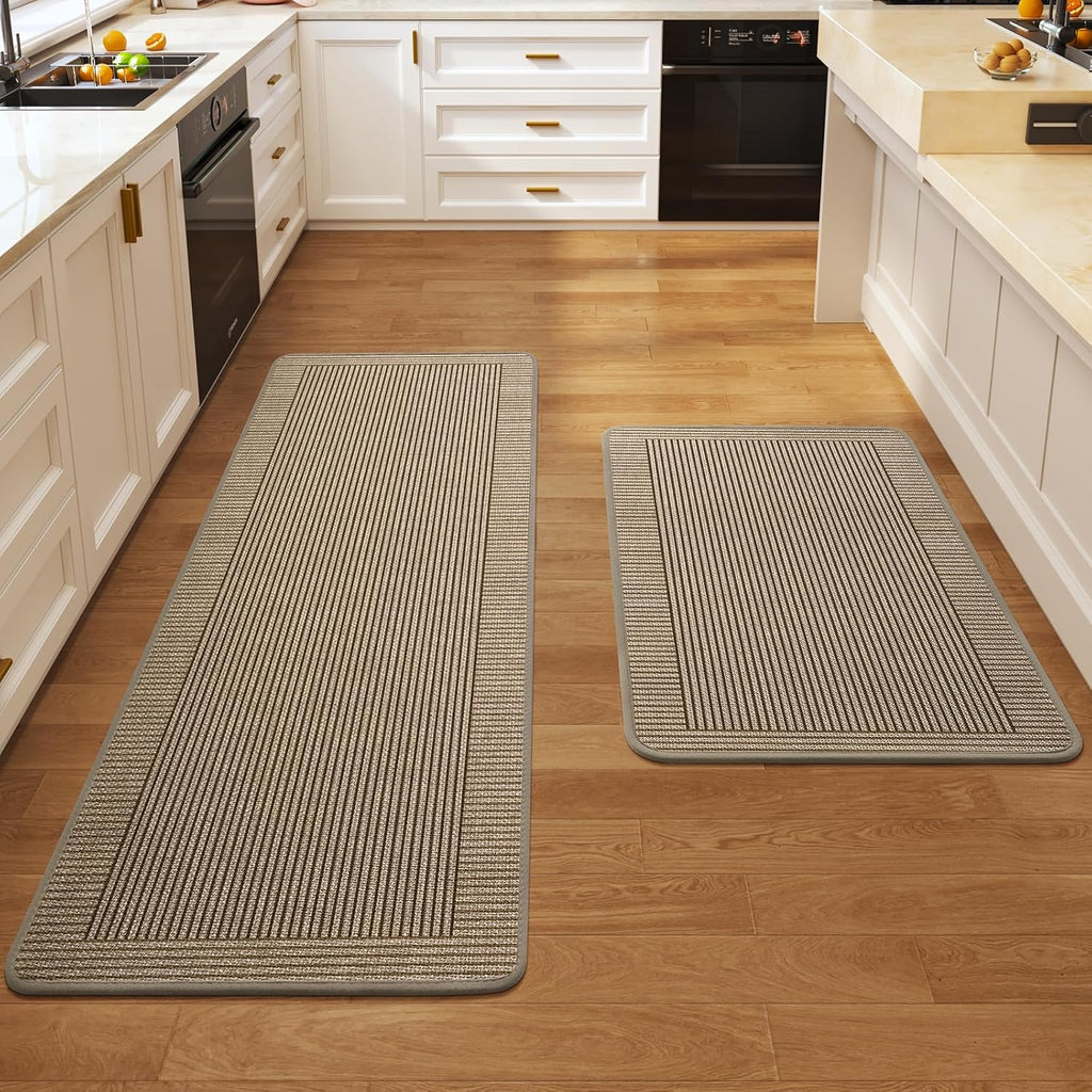 Brown Kitchen Rug Set of 2