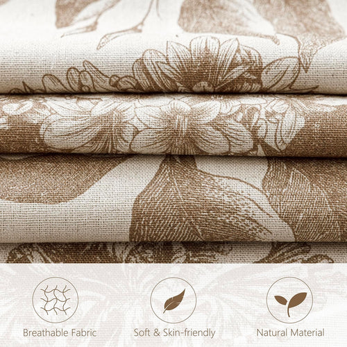 18x18" Set of 2 Linen Floral Pillow Covers