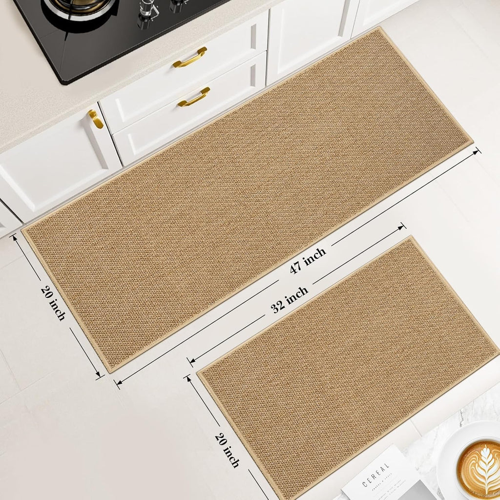 Washable Kitchen Rug Set of 2