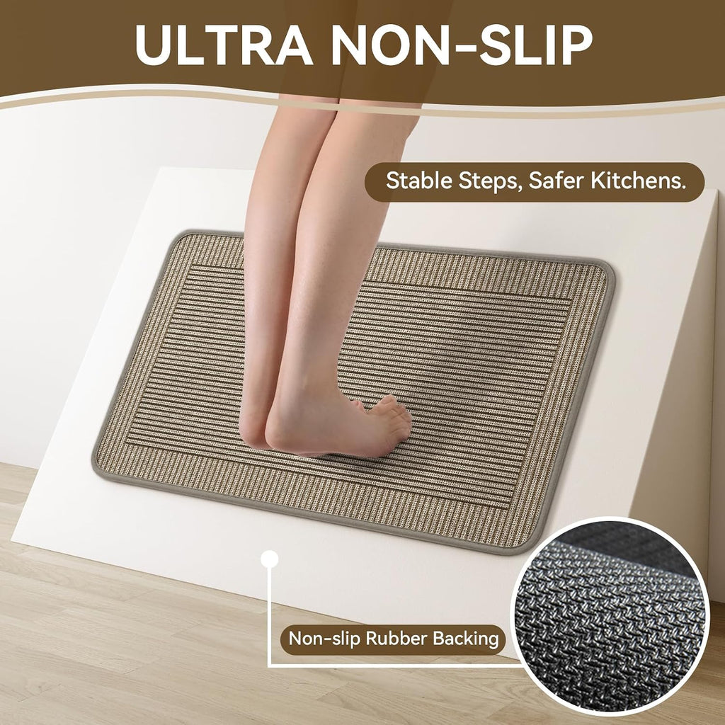 Brown Kitchen Rug Set of 2