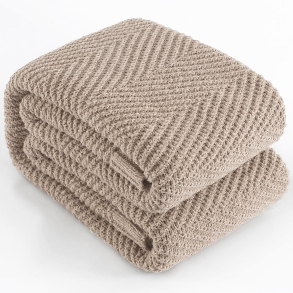Knit Throw Blanket 50x60 Inch