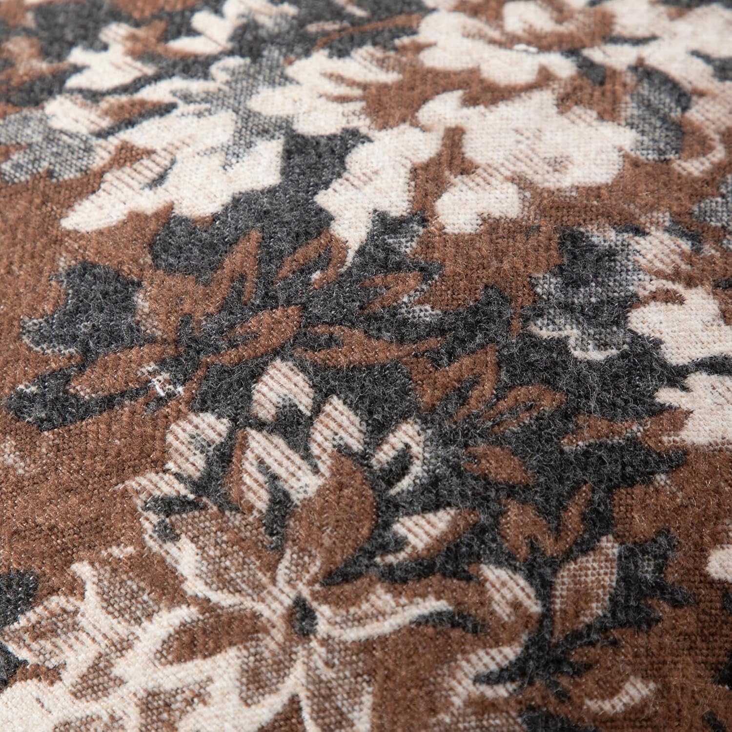 Set of 2 Coffee Brown Tapestry Chenille Pillow Covers