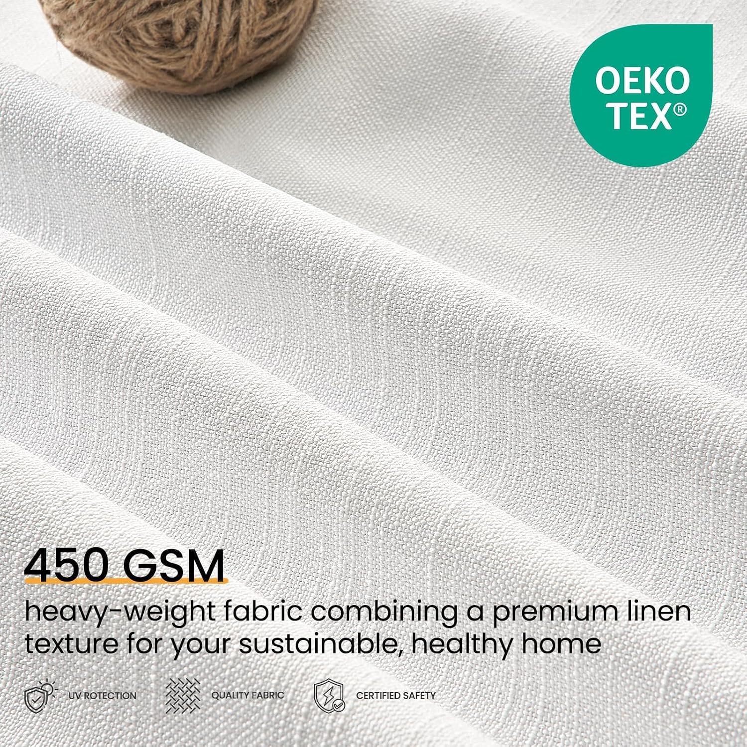 52x84" Dual Layer Natural Blackout Curtain Panels