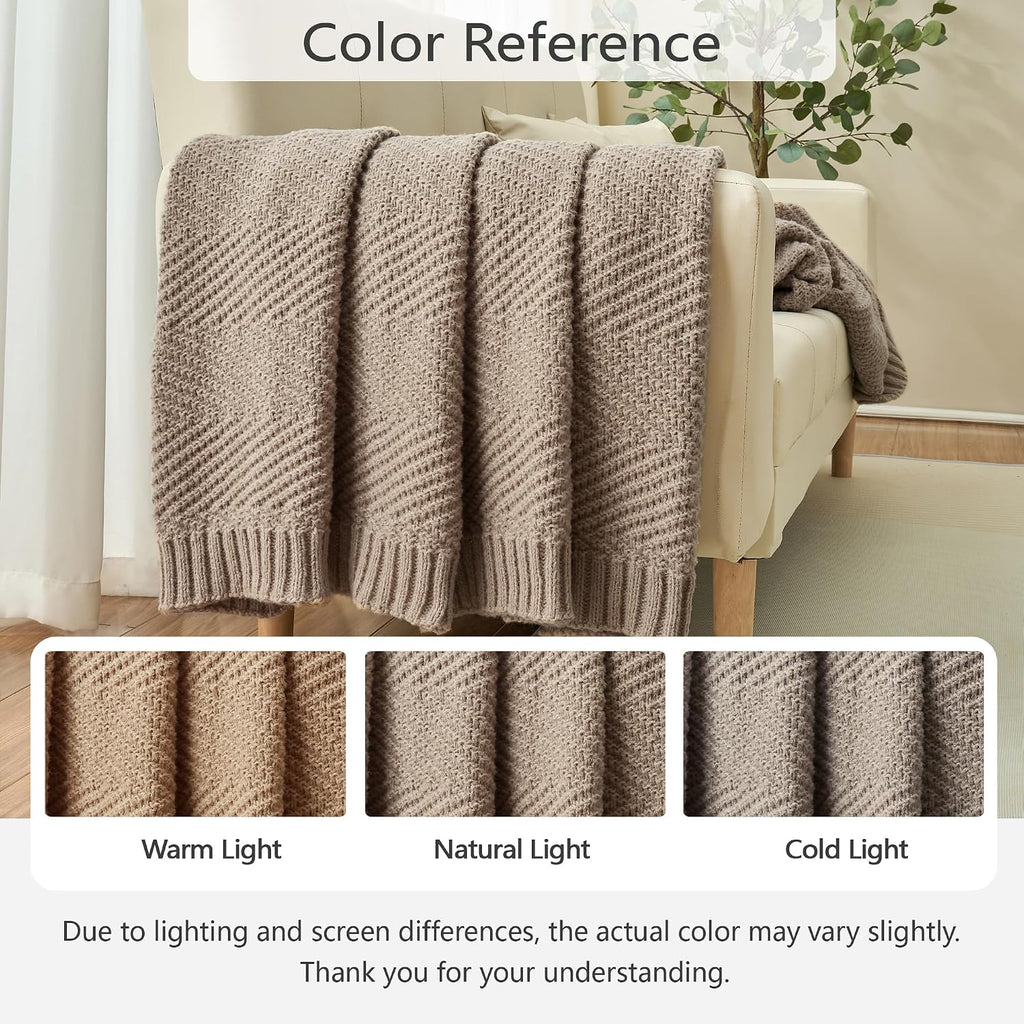 Knit Throw Blanket 50x60 Inch