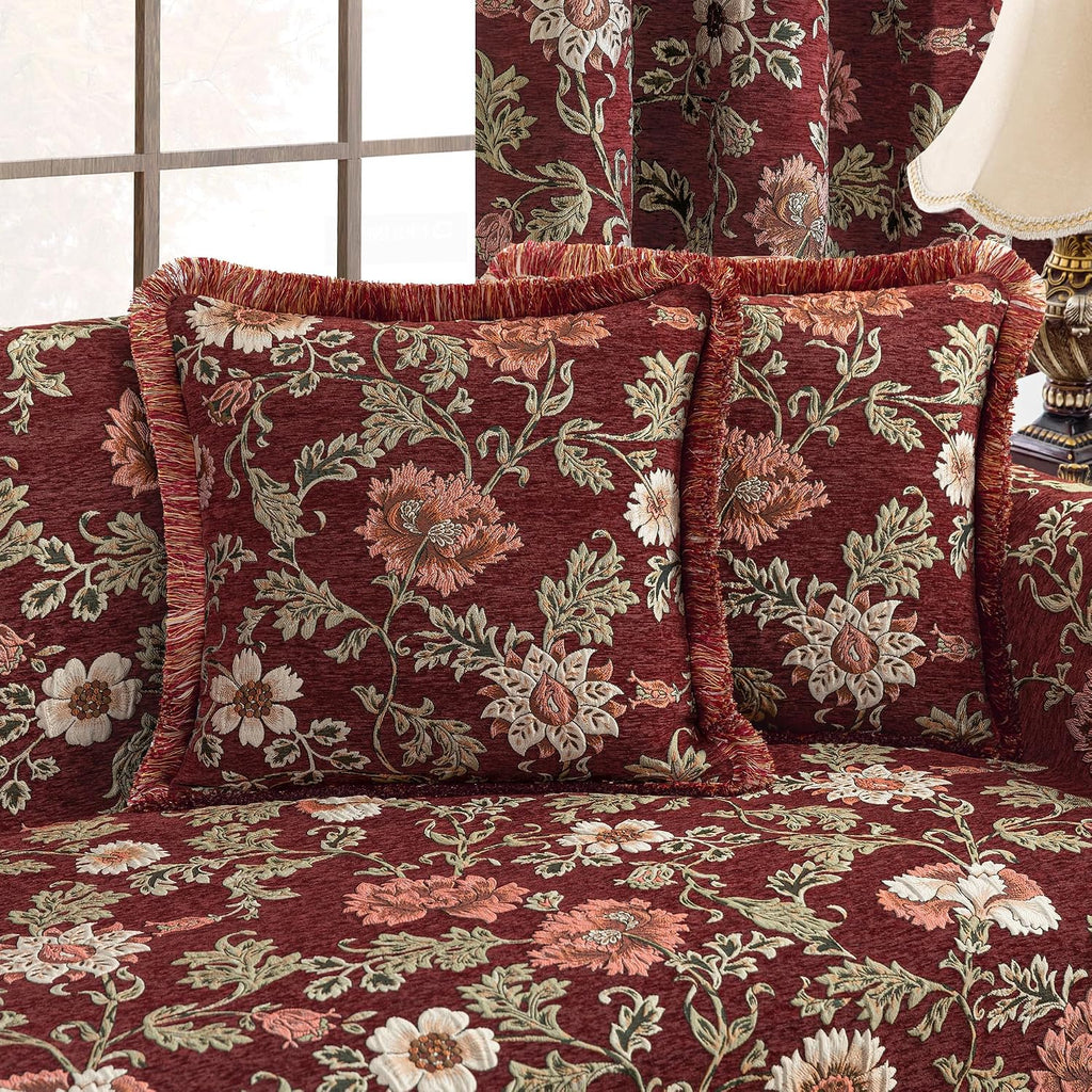 Loom and Mill Rust Red 20x20" Chenille Pillow Cover