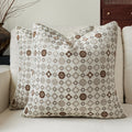 Set of 2 Gray 3D Vintage Floral Pillow Covers