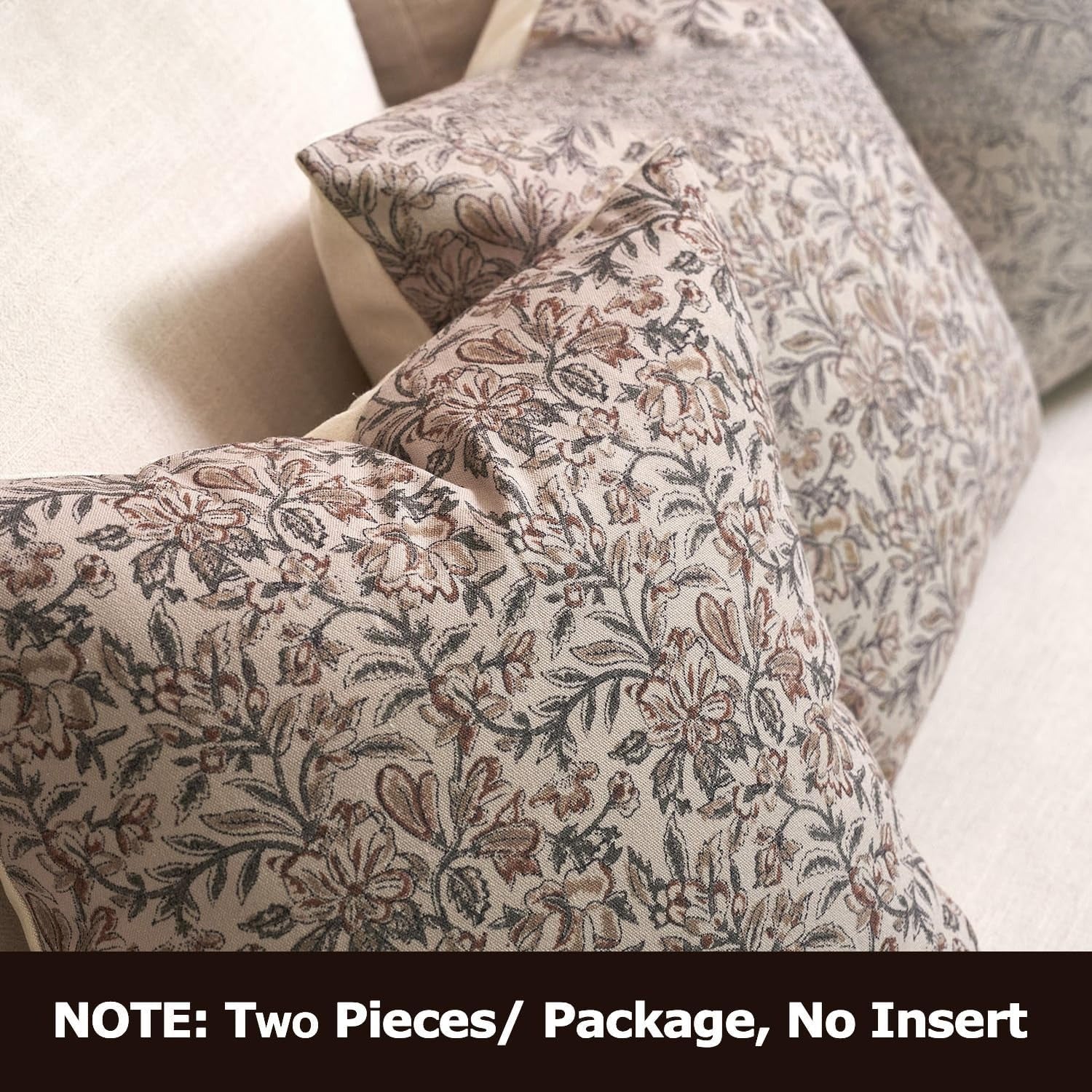 18x18" Set of 2 Floral Pillow Covers